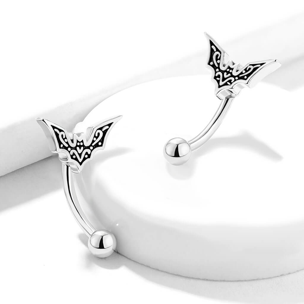 Eyebrow Piercing Bat Silver