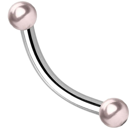 Eyebrow Piercing Pearl Coated Ball