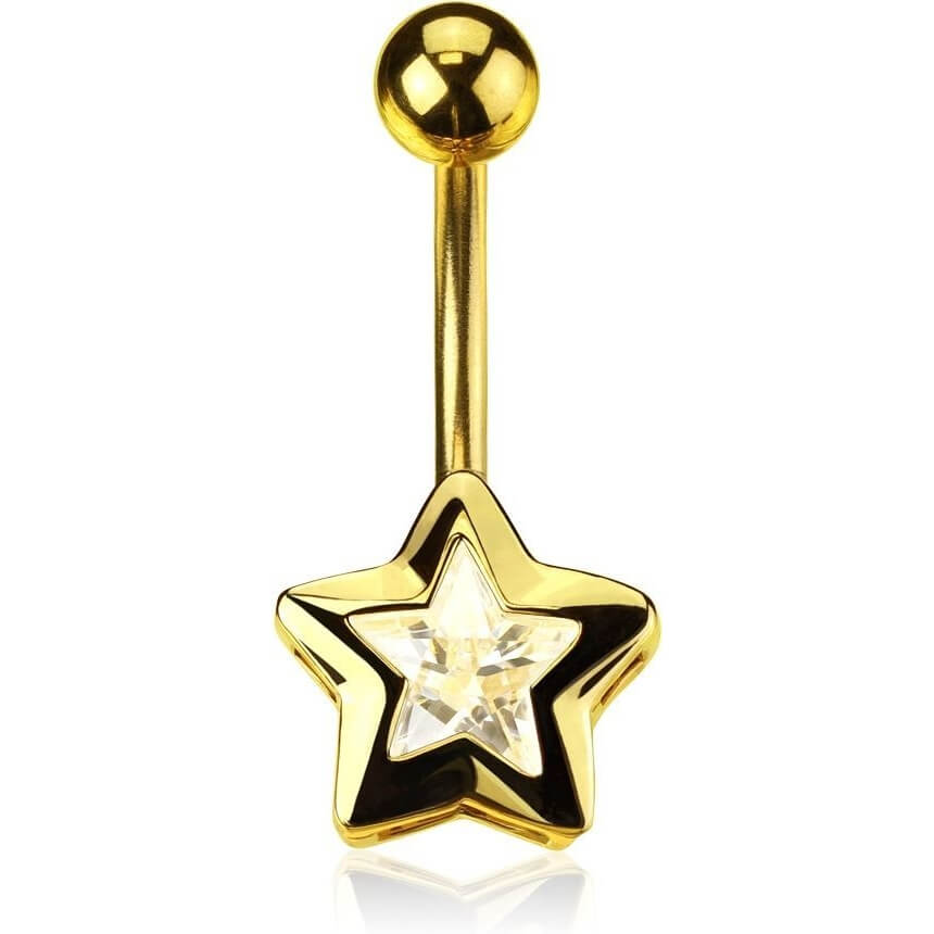 Belly Button Piercing Star Zirconia