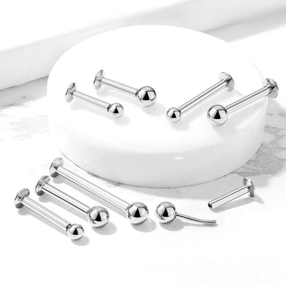 Labret Bille Argent Enfoncer