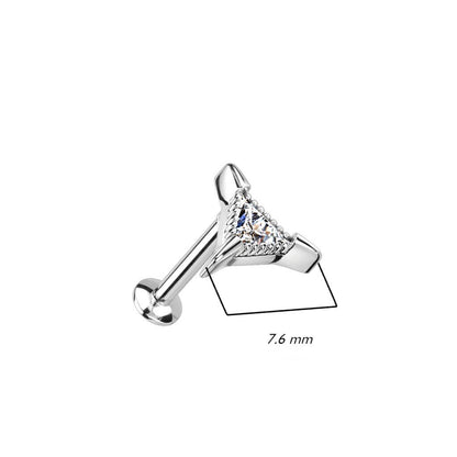 Labret Triangle Zircone Enfoncer