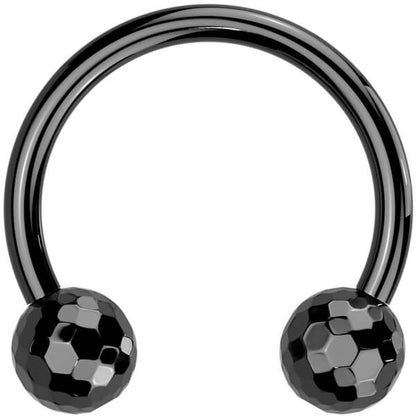 Titanium Horseshoe multi-faceted ball Push-In