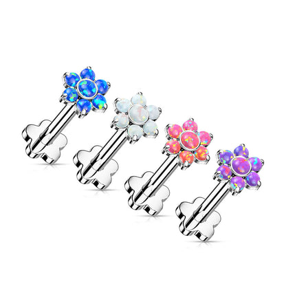 Titane Labret Fleur Opale Base Fleur Enfoncer