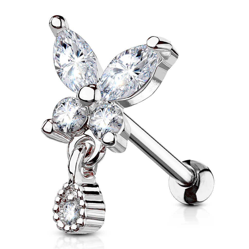 Barbell Butterfly Zirconia