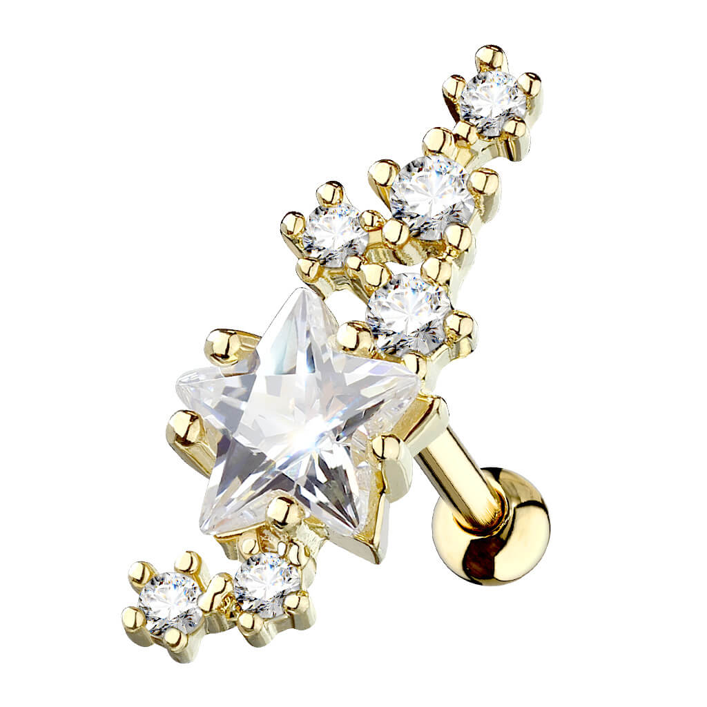 Barbell Star Zirconia