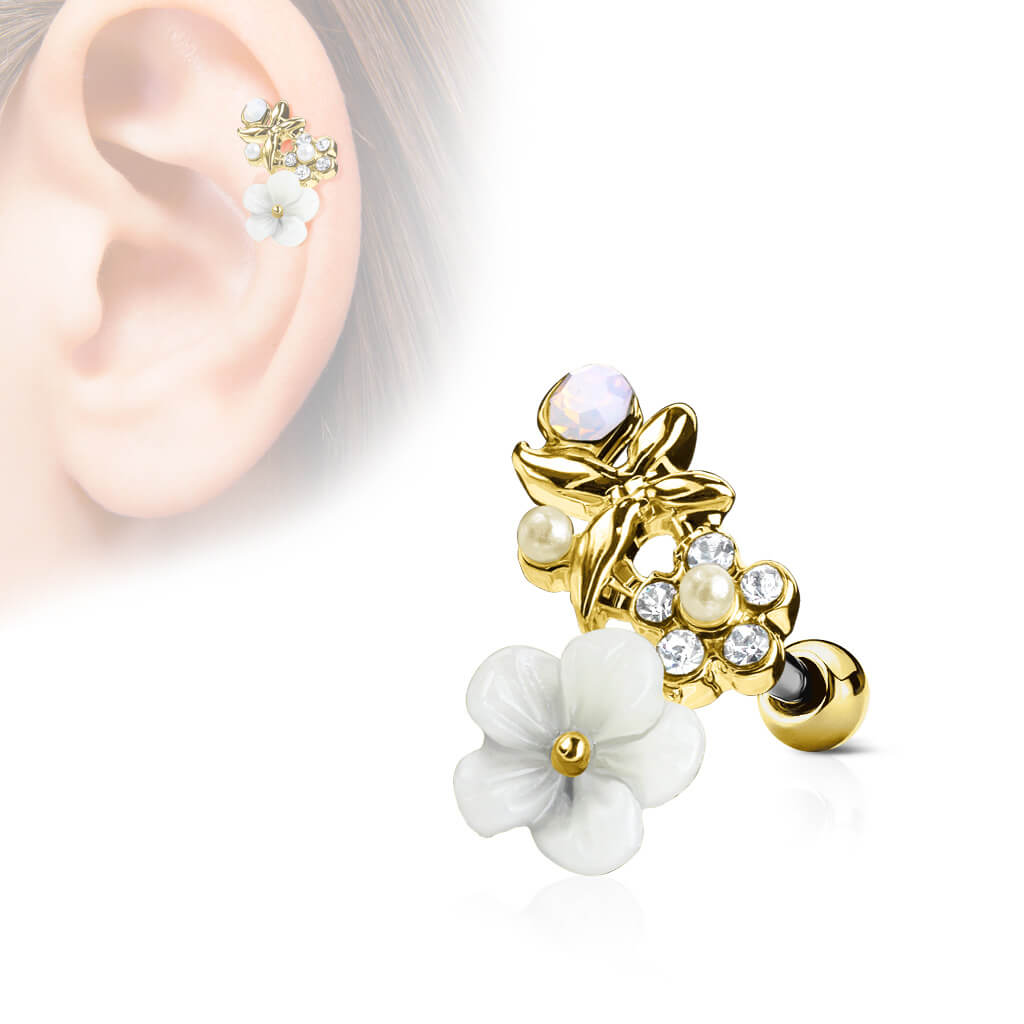 Barbell Flowers Zirconia