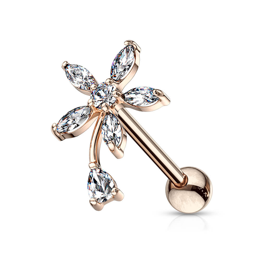 Barbell Flower Zirconia