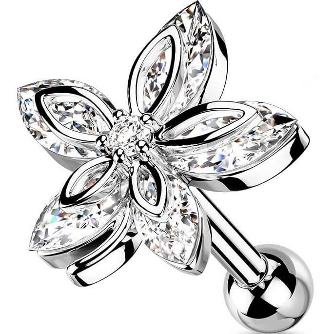 Barbell Blume Zirkonia