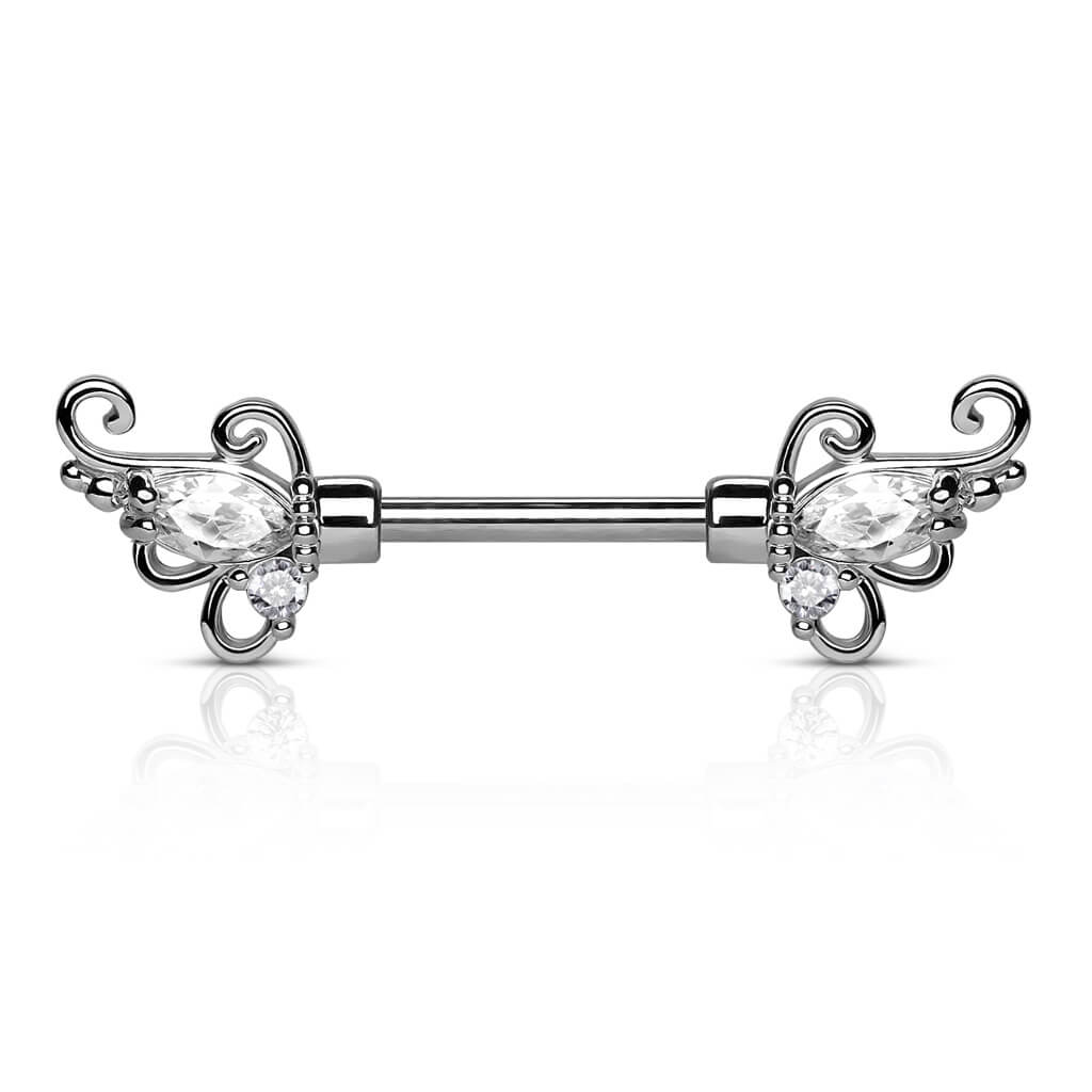 Nipple Piercing Wings Zirconia