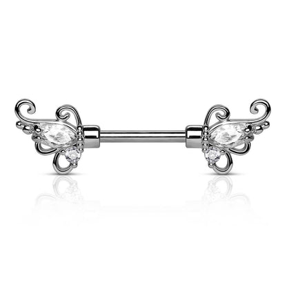 Nipple Piercing Wings Zirconia