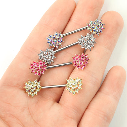 Nipple Piercing Heart Zirconia