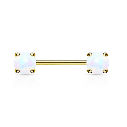 Nippelpiercing Opal Gold PVD