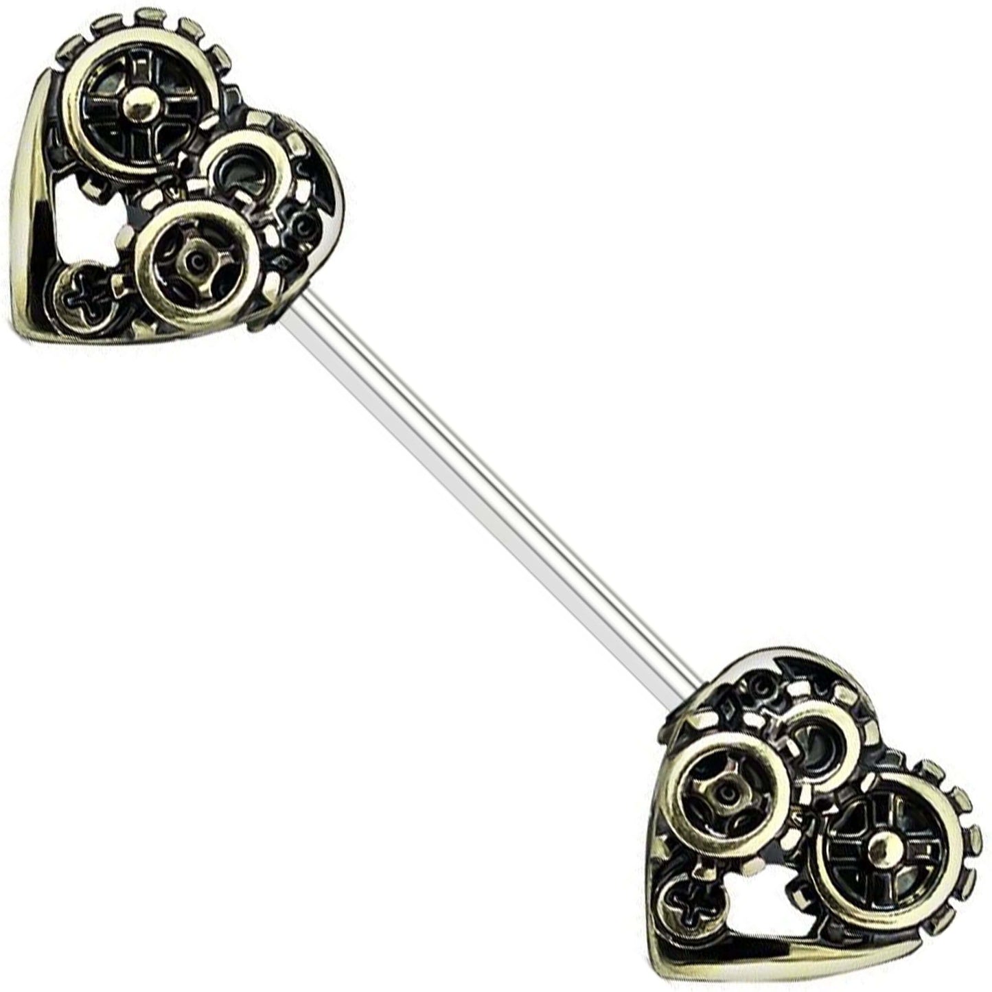 Nippelpiercing Herz Steampunk