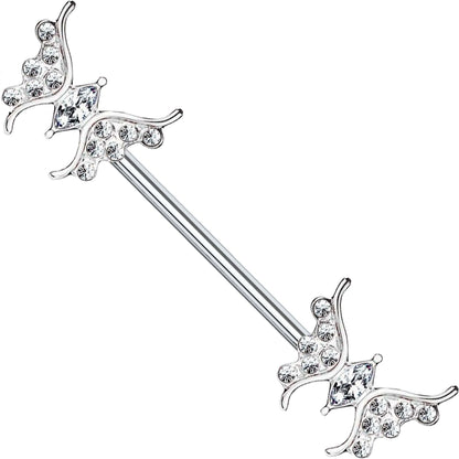 Nipple Piercing Butterfly Zirconia