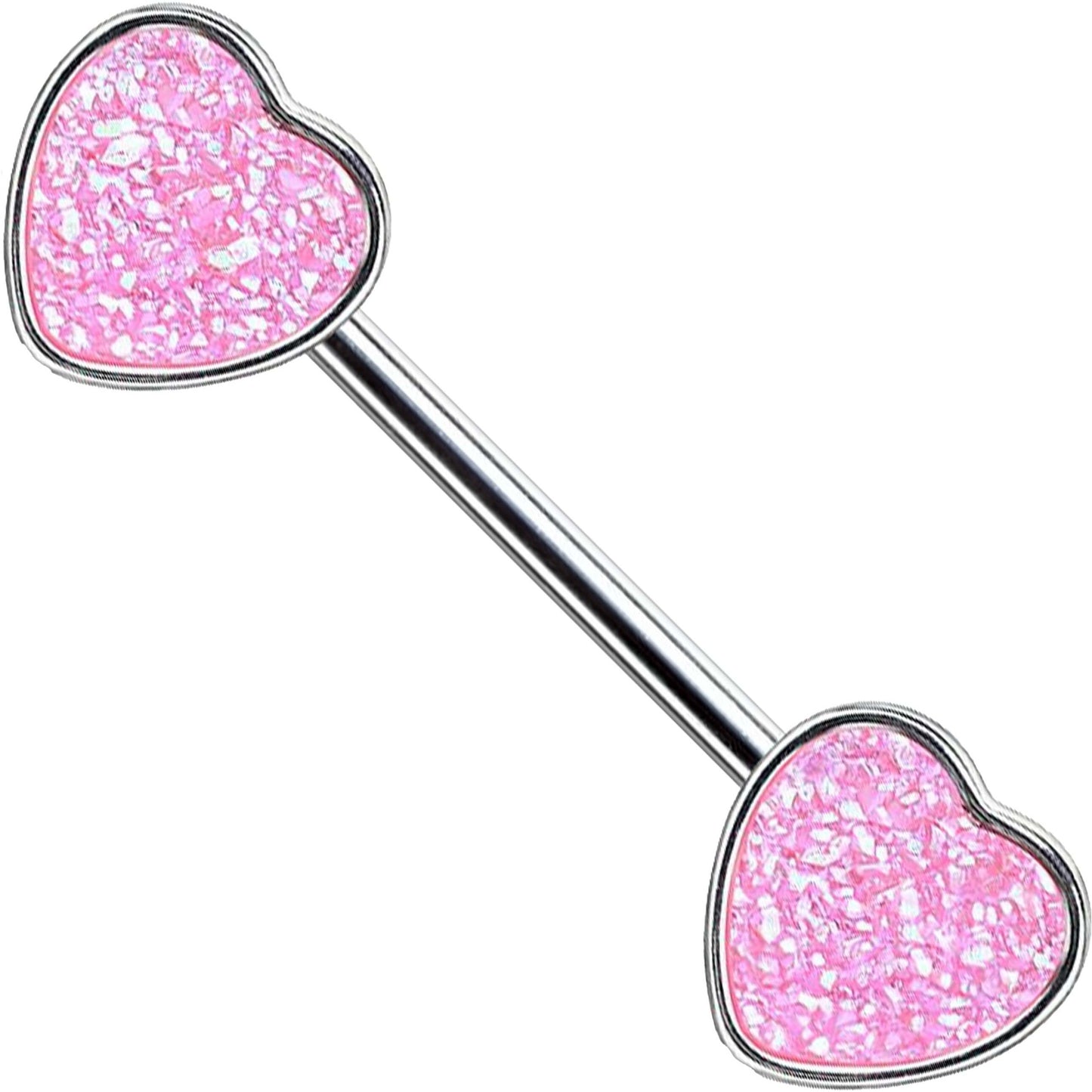 Nipple Piercing Heart shiny synthetic Stone