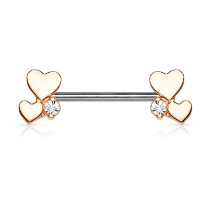 Piercing Capezzolo Cuore con Zircone