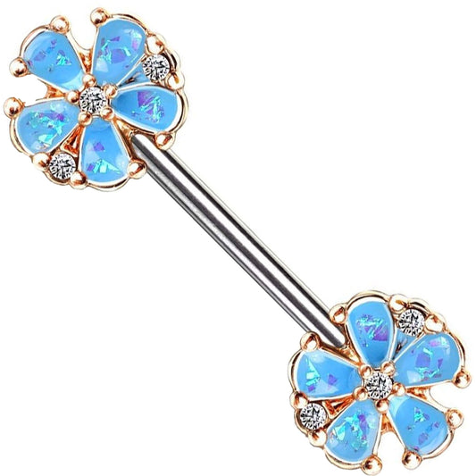 Piercing Capezzolo Fiori di Opali