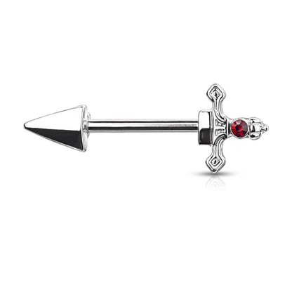 Nipple Piercing Sword Zirconia