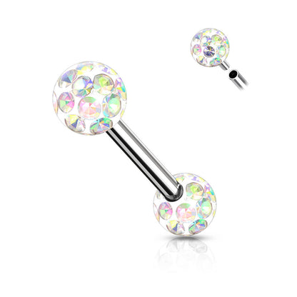 Nippelpiercing Kugel Zirkonia Innengewinde