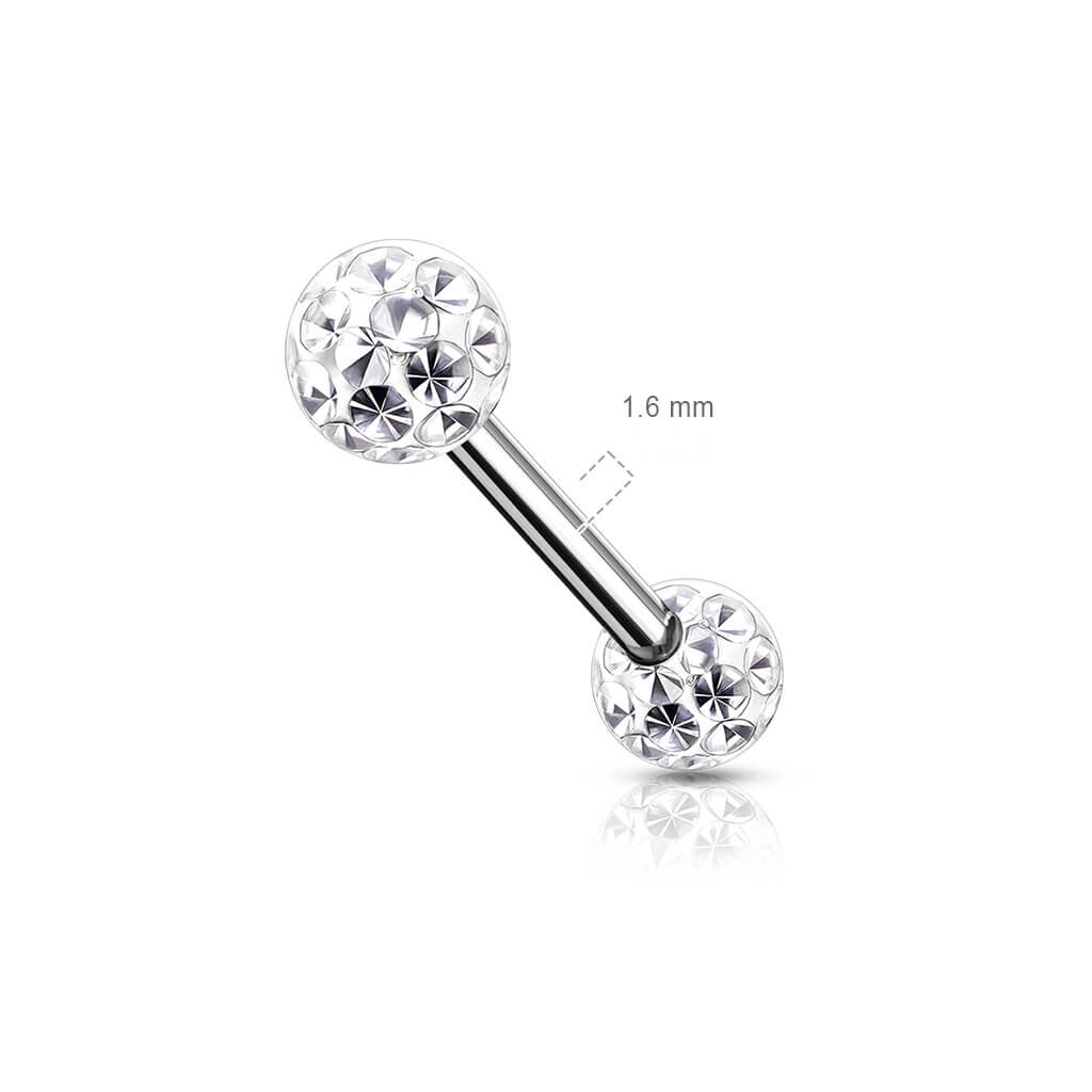 Nippelpiercing Kugel Zirkonia Innengewinde