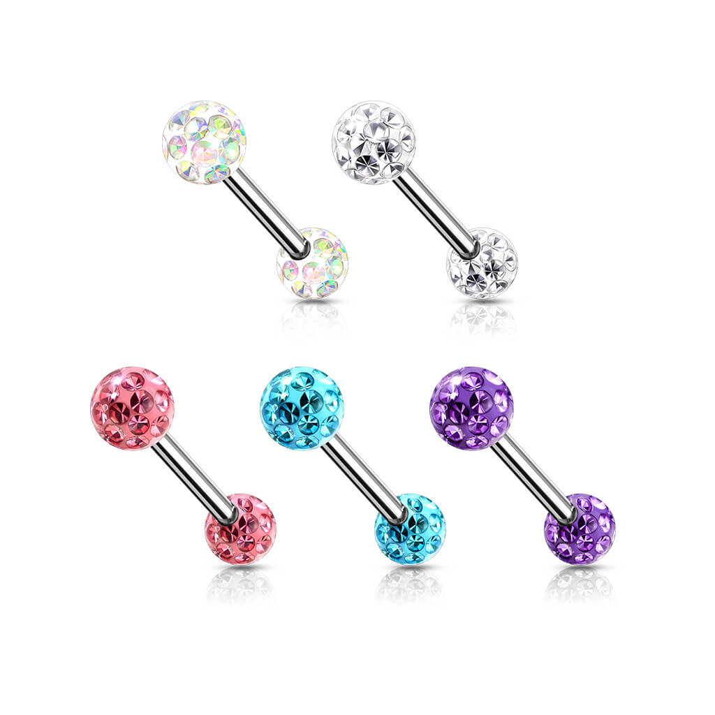 Piercing Capezzolo Sfere zircone Filettatura Interna