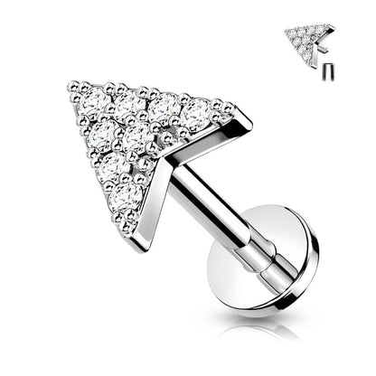 Labret Arrow Zirconia Internally Threaded