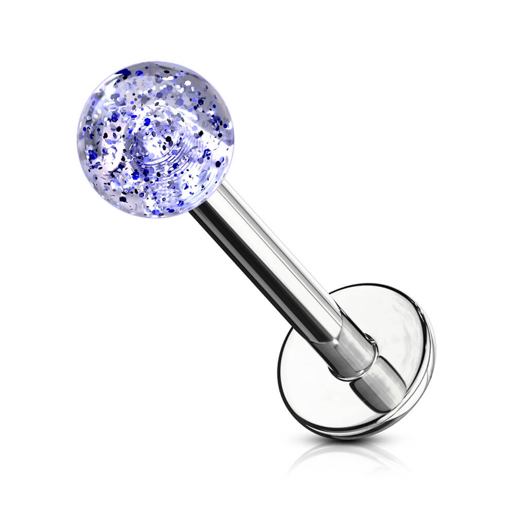 Labret Acrylic Glitter Ball