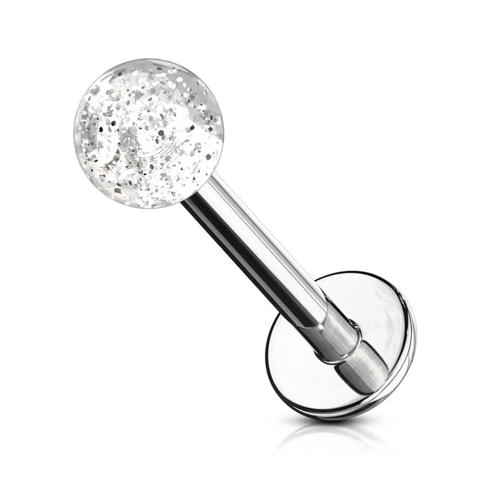 Labret Acrylic Glitter Ball