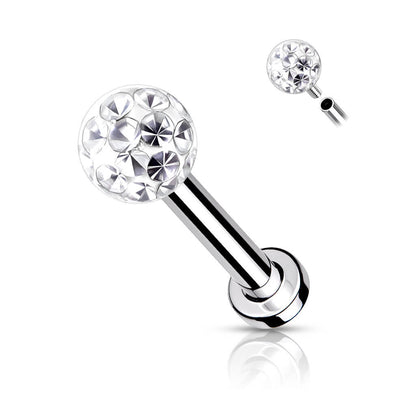 Labret Kugel Zirkonia Innengewinde