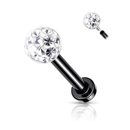 Labret Zirconia Ball Internally Threaded