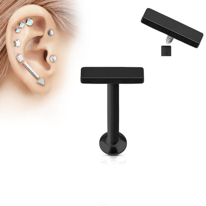 Labret Flat Bar Internally Threaded