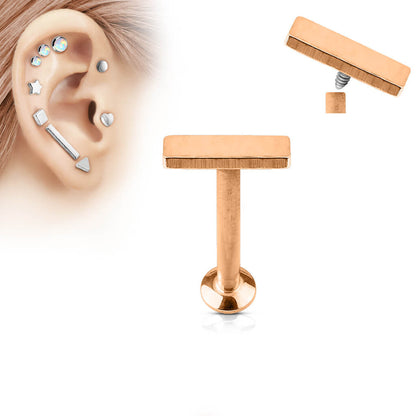 Labret Flat Bar Internally Threaded