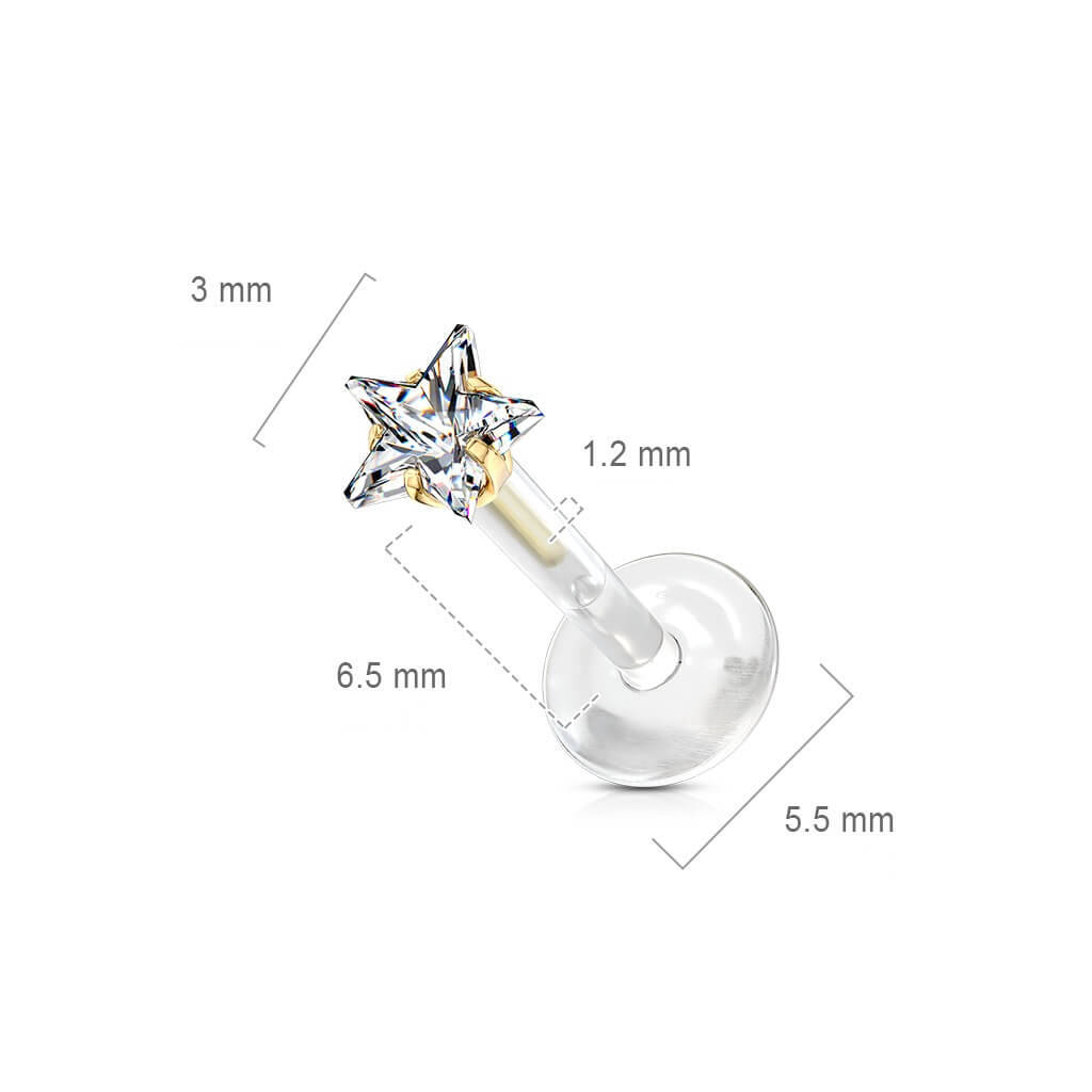 Labret Zircone a stella