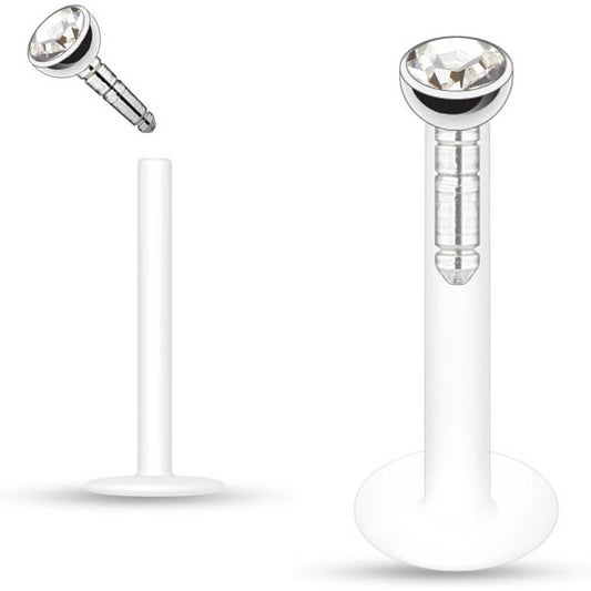 Labret Zirkonia Kesselfassung