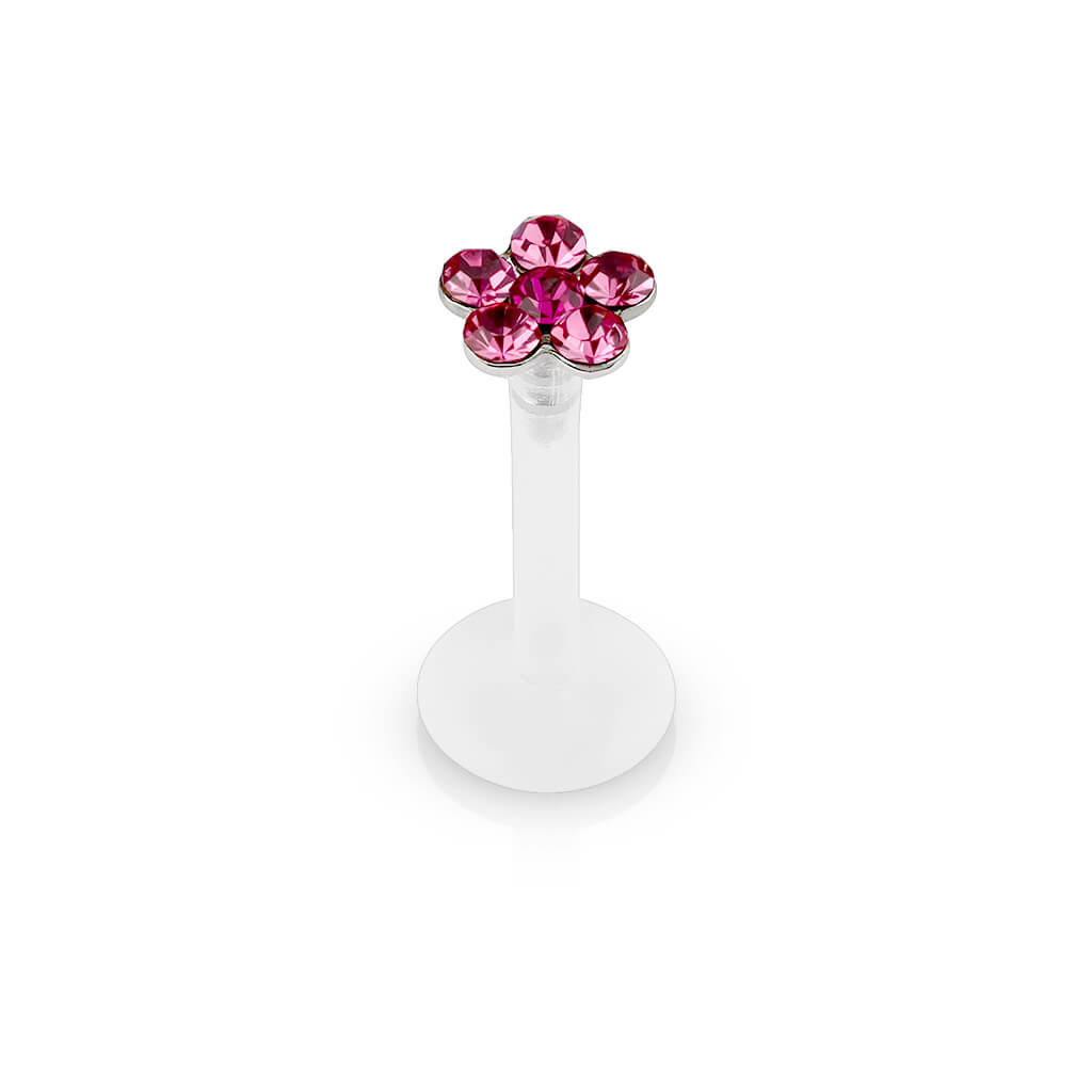 Labret Flower Zirconia