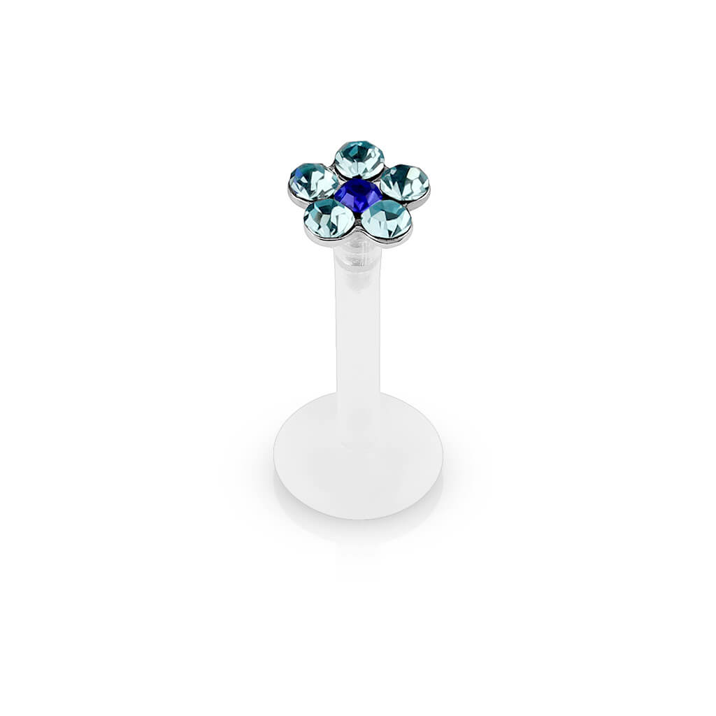 Labret Flower Zirconia