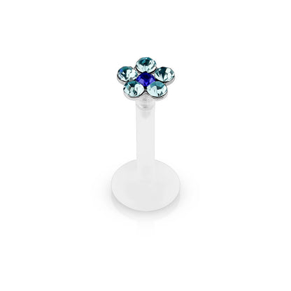 Labret Flower Zirconia