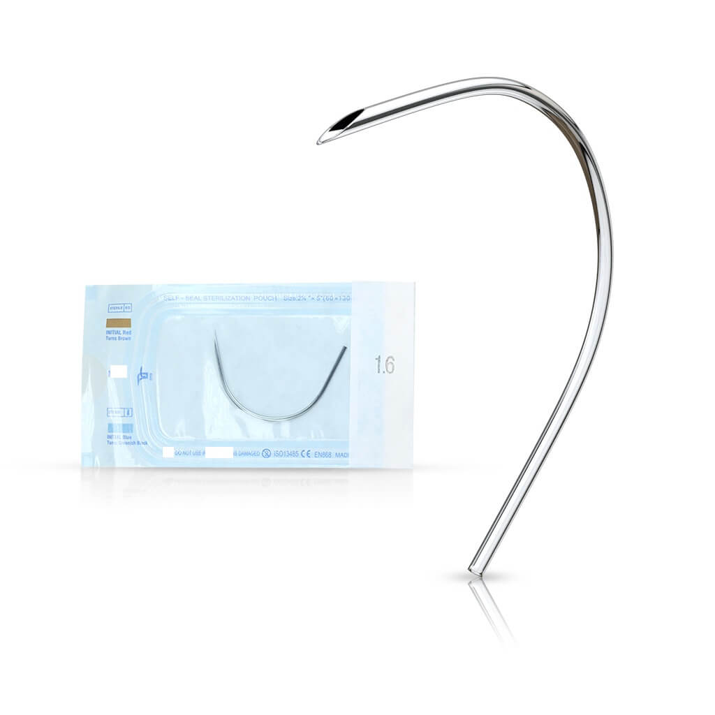 Pre-sterilized disposable curved piercing needles 316L Surgical Steel