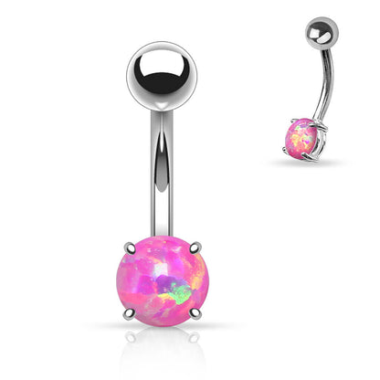 Belly Button Piercing Opal dimple setting