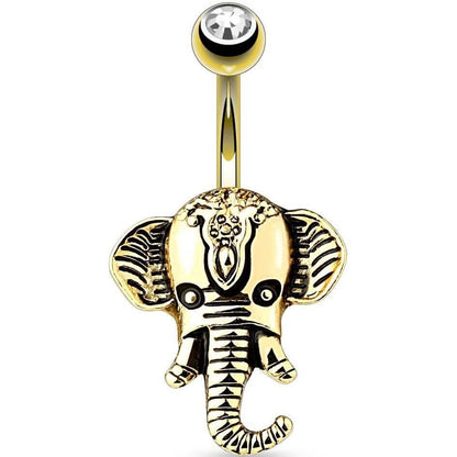 Belly Button Piercing Elephant Zirconia