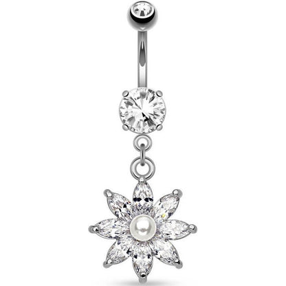 Piercing Nombril Pendentif Étoile Zircone