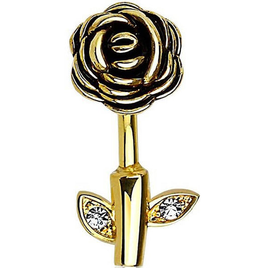 Belly Button Piercing Rose Zirconia