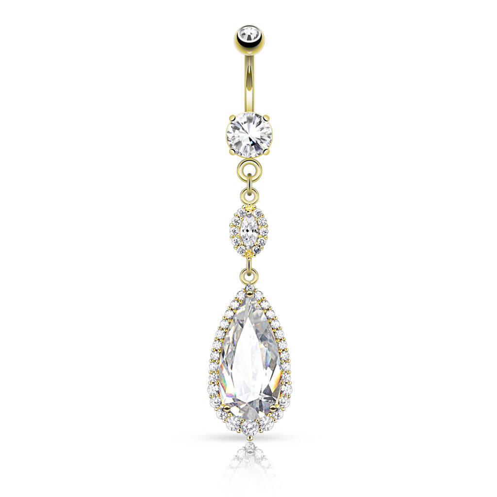 Belly Button Piercing Drop dangle Zirconia