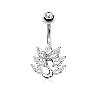 Piercing Nombril Paon Zircone