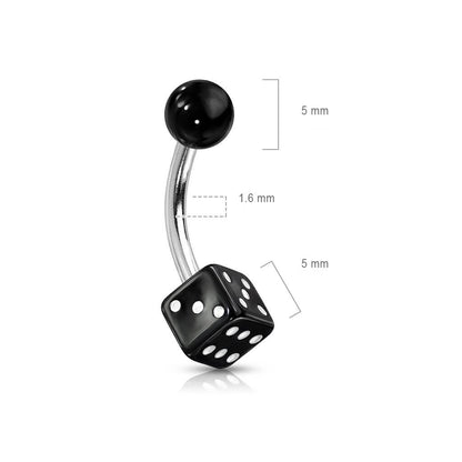 Belly Button Piercing Acrylic Dice