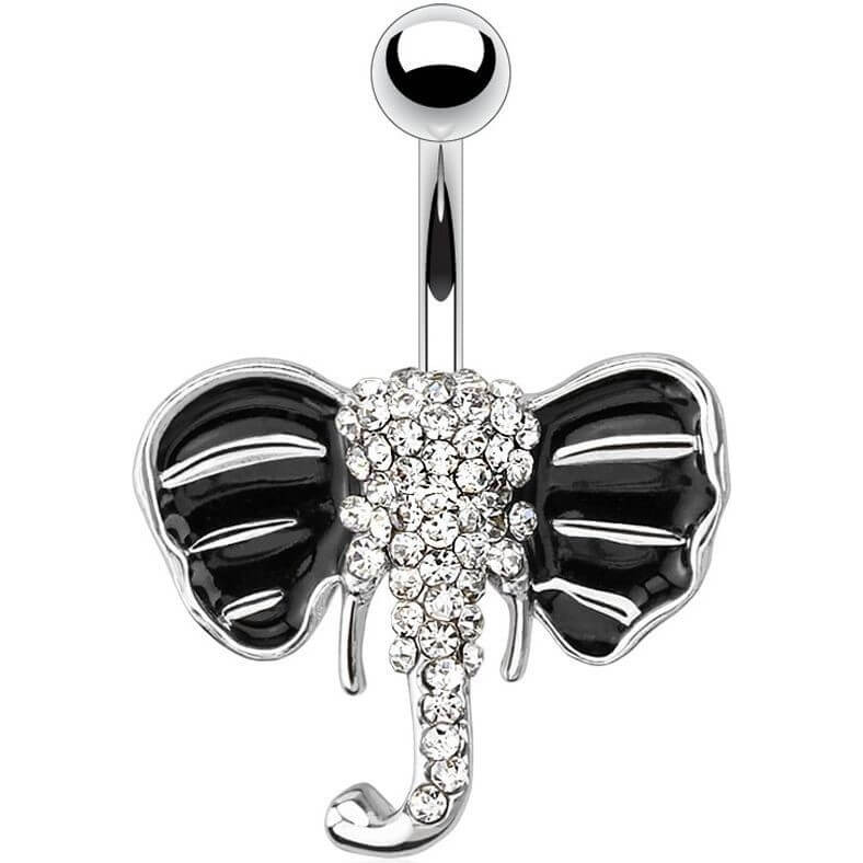 Piercing Nombril Éléphant Argent