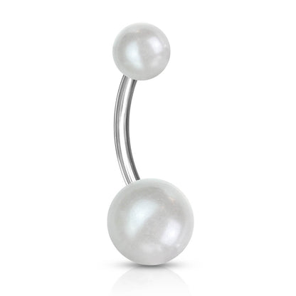 Belly Button Piercing Acrylic Pearlish Look Ball