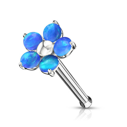 Nose Stud Flower Opal