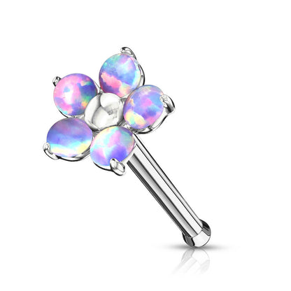 Nose Stud Flower Opal