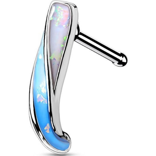 Nose Crawler Twist Opal Silber